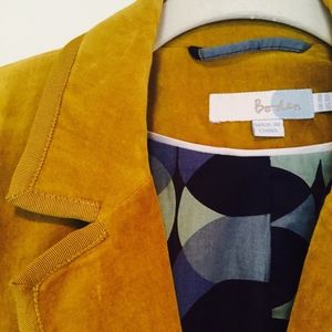 Luxe Gold Velvet Blazer by Boden
